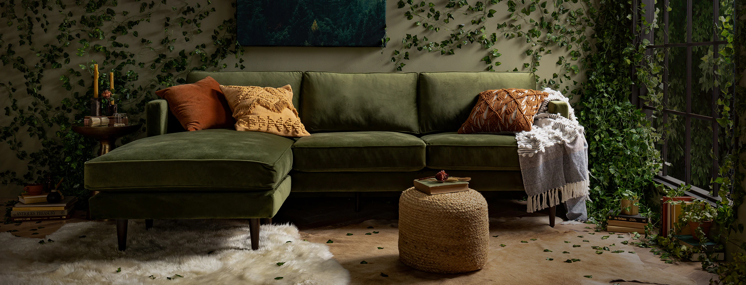 Sleep Sale Preston Reversible Sectional Royal Forest