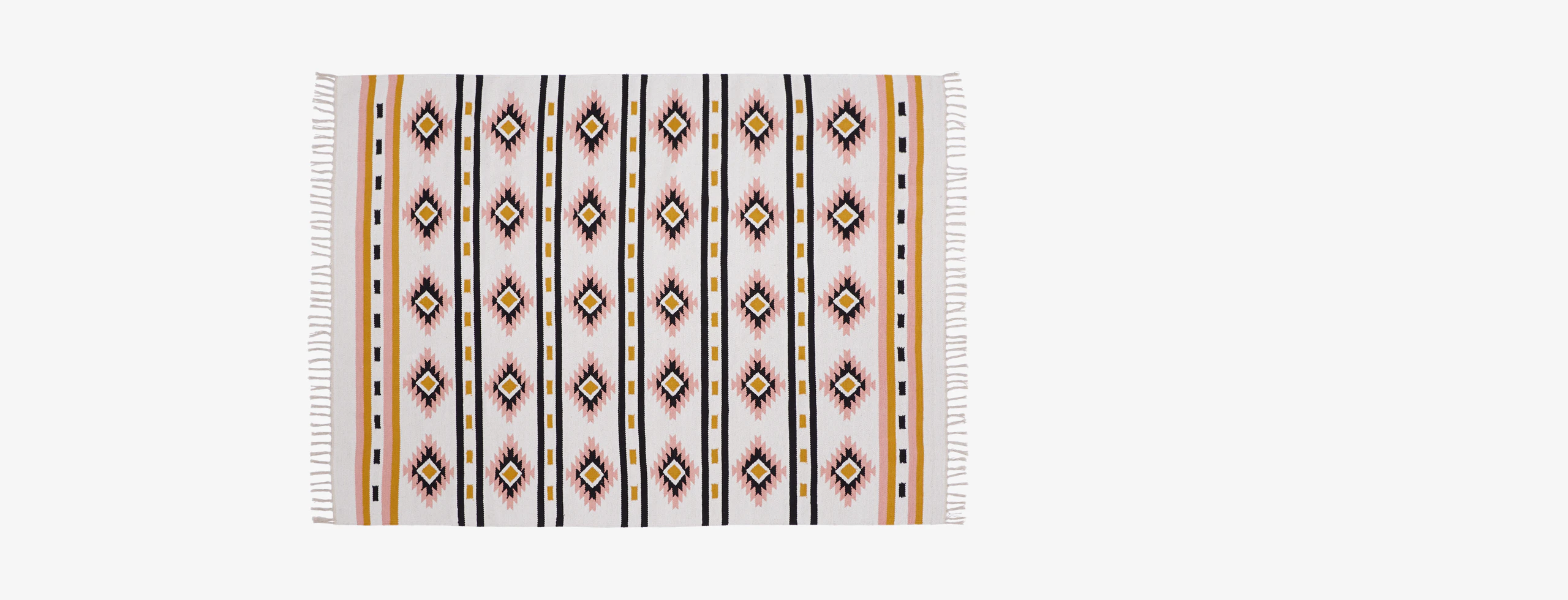Kilim Black And Pink Rug