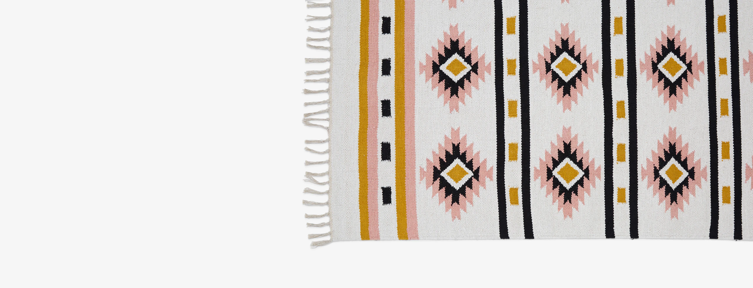 Kilim Black And Pink Rug