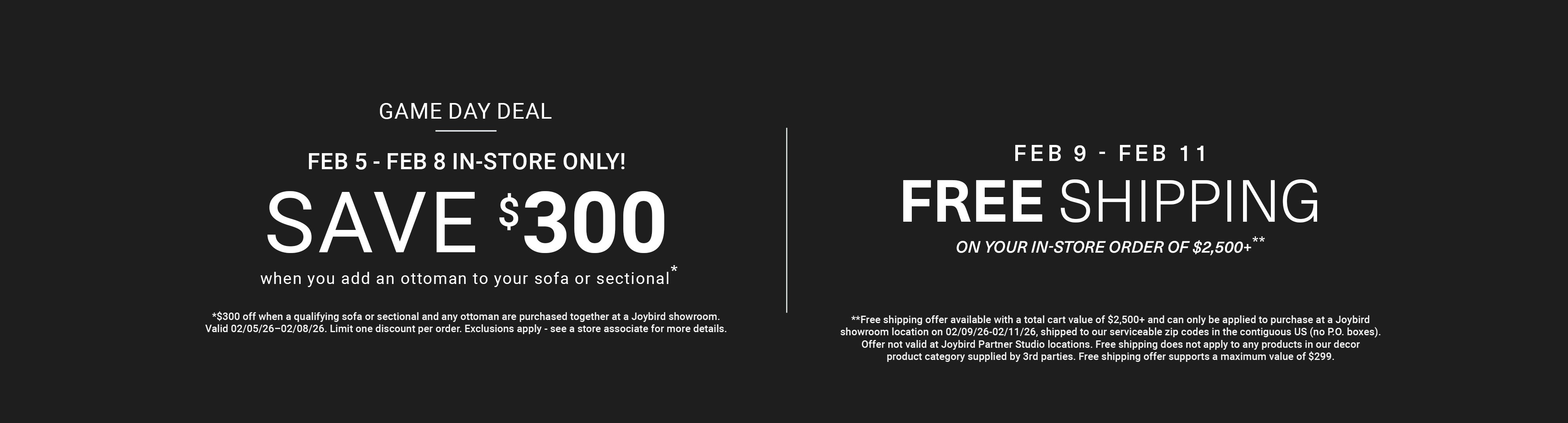 Hot Buys 50% off - Discover our biggest savings on these
select sofas & sectionals. On grey background