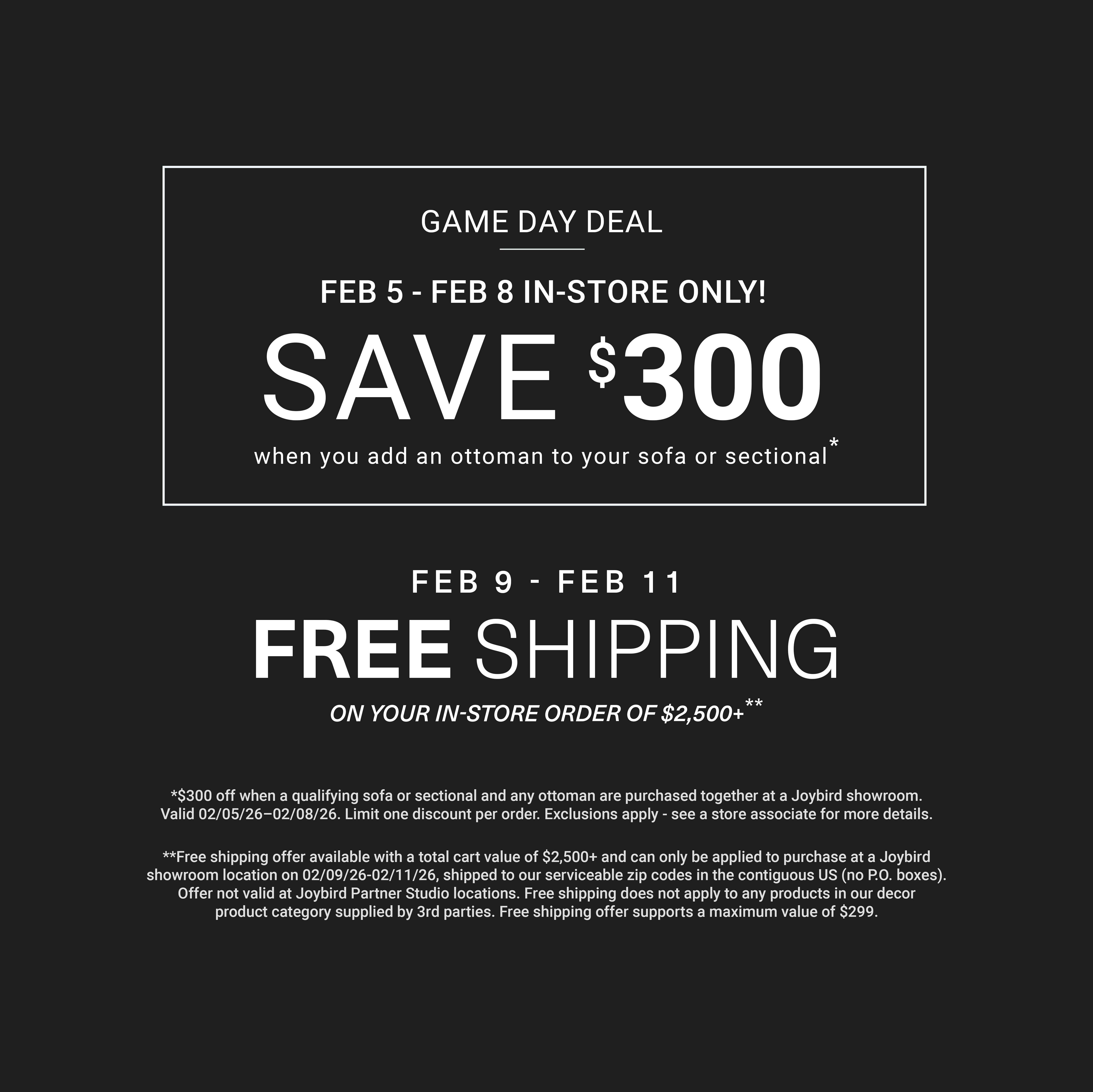 Hot Buys 50% off - Discover our biggest savings on these
select sofas & sectionals. On grey background