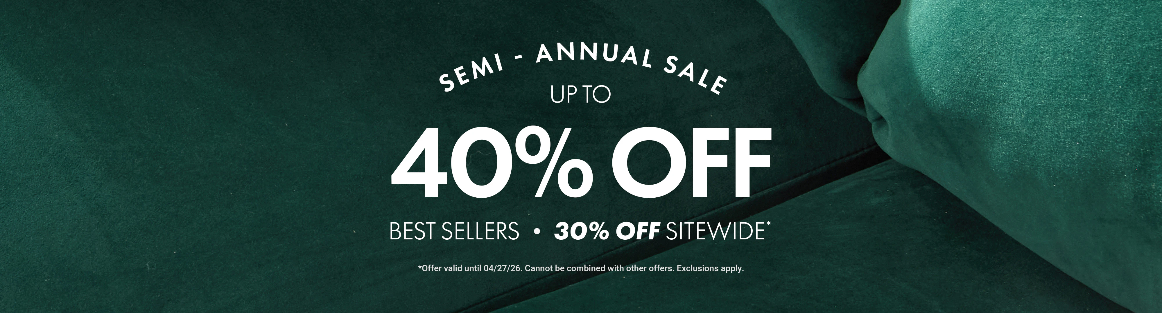 Teal sofa close up background with sale overlay