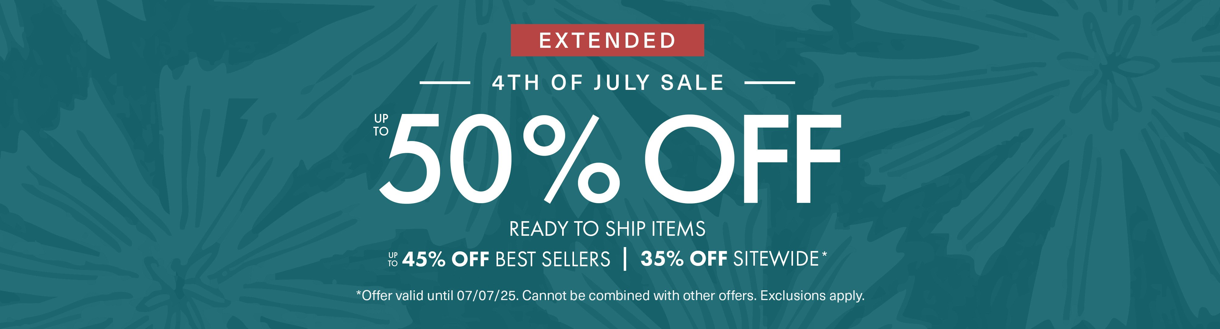 Floral teal pattern background with sale overlay