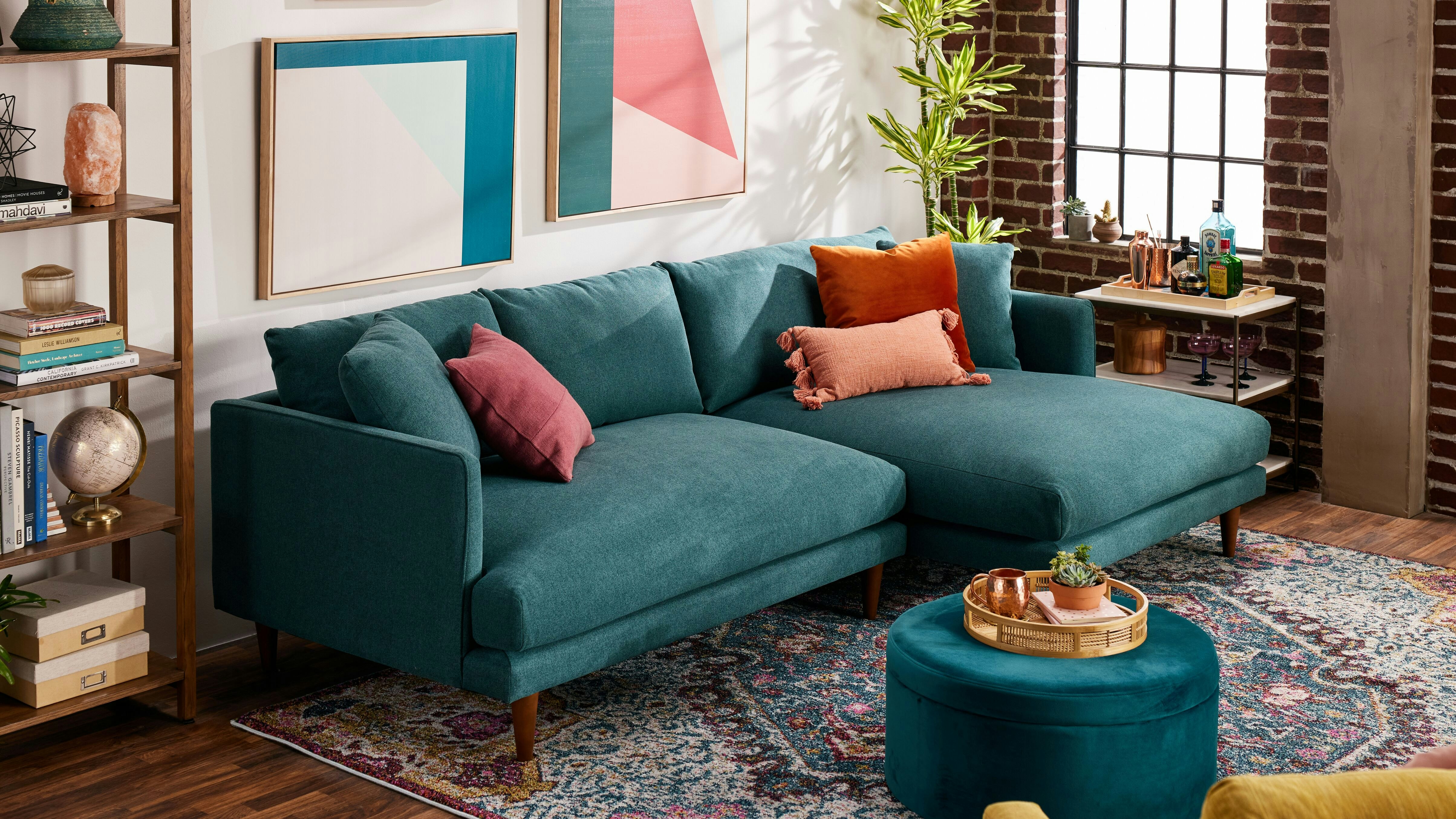 Lewis Sectional Villa Teal 1748911441130